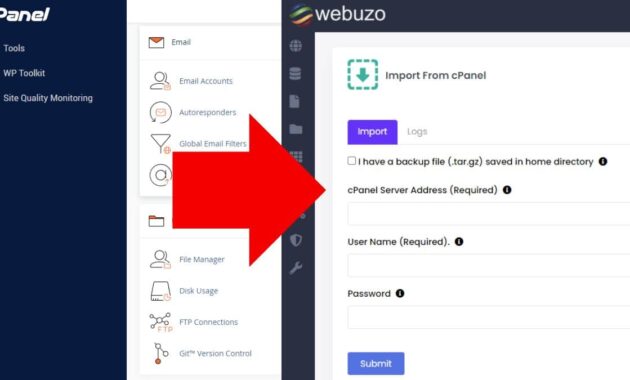 Migrasi cpanel ke Webuzo